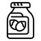 Snack butter icon outline vector. Peanut jar