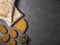 Snack Composition with French Tacos, Cordon Bleu, Nuggets and Beef on slate