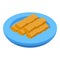 Snack icon isometric vector. Cuisine milk