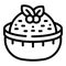 Snack meal icon outline vector. Bowl paste