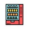 snack vending machine motel color icon vector illustration