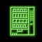 snack vending machine motel neon glow icon illustration