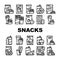 Snacks Food And Drink Collection Icons Set Vector