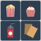 Snacks icon set