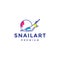Snail abstract logo design vector
