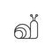 Snail animal line icon