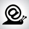 Snail as internet sign and email icon