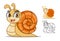 Snail Cartoon Character Mascot Design