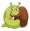 Snail Cartoon Laughing Color Illustration Design
