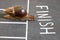 The snail is the first to cross the finish line