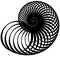 Snail, helix made of inward rotating circles. Abstract element i