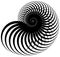 Snail, helix made of inward rotating circles. Abstract element i