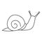 Snail icon, outline style