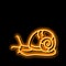 snail insect neon glow icon illustration