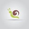 Snail isolated vector colored icon