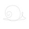 Snail line drawing on white background vector