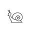 Snail line icon, outline vector sign