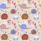 Snail Mail Delivery Seamless Pattern