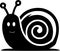 Snail - minimalist and flat logo - vector illustration