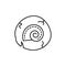 snail shell, antiques icon. Simple line, outline vector elements of archeology for ui and ux, website or mobile application