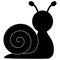 Snail silhouette icon. Vector illustration isolated on white