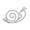 Snail to be colored. Coloring book to educate kids. Learn colors. Visual educational game. Easy kid gaming and primary