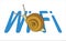 Snail On The Word Wi-Fi. Slow Internet Speed. Symbol of Slowness. Modern flat Vector illustration