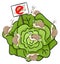 Snails eating lettuce