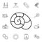 Snails flat vector icon in biology pack