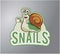 Snails logo design creative art