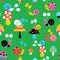 Snails & mushrooms pattern