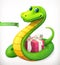 Snake, animal in the Chinese zodiac, Chinese calendar. Vector icon