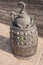 Snake-dragon trash can on top of Huancheng city Wall, Xian, China