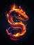 A snake with fire on it's head, a magical creature made of fire