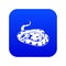 Snake icon blue vector