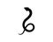 Snake icon silhouette vector