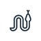 snake icon vector from morocco concept. Thin line illustration of snake editable stroke. snake linear sign for use on web and