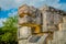 Snake Mayan Sculpture in the city of Chichen Itza, Yucatan, Mexico, one of the most visited archaeological sites in