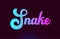 Snake pink word text logo icon design for typography