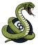 Snake Pool 8 Ball Billiards Mascot Cartoon