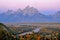 Snake River at dawn in fall colors.