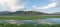 Snake River under cumulus cloudscape in Alpine Wyoming