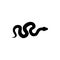 Snake silhouette illustration. Black serpent isolated on a white background. tattoo design.