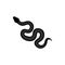 Snake silhouette illustration. Black serpent isolated on a white background. tattoo design.