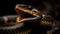 A snake strikes its prey fangs bared and venomous created with Generative AI