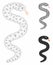 Snake Vector Mesh 2D Model and Triangle Mosaic Icon