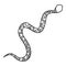 Snake wriggling icon, outline style