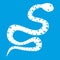 Snake wriggling icon white