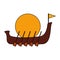 Snakeboat of onam celebration design