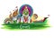 Snakeboat race in onam celebration background for kathakali face background